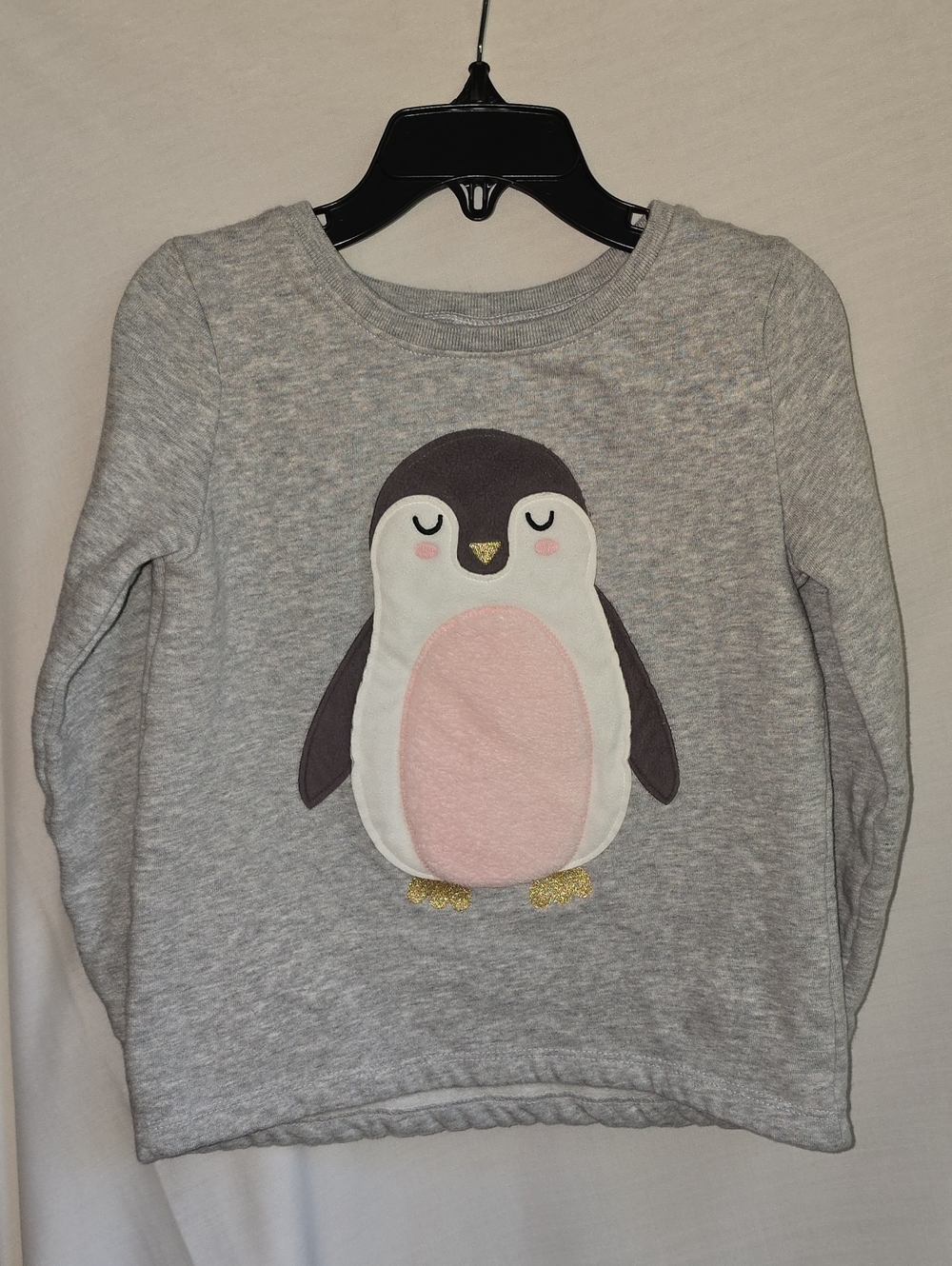 Carter's Gray Sweatshirt with Pink Penguin π§ Applique